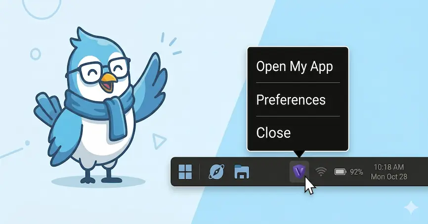 System Tray & Local Notifications header